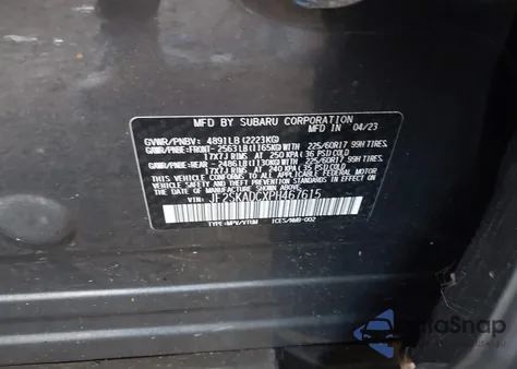 2023 Subaru Forester Premium from USA, damaged, VIN JF2SKADCXPH467615